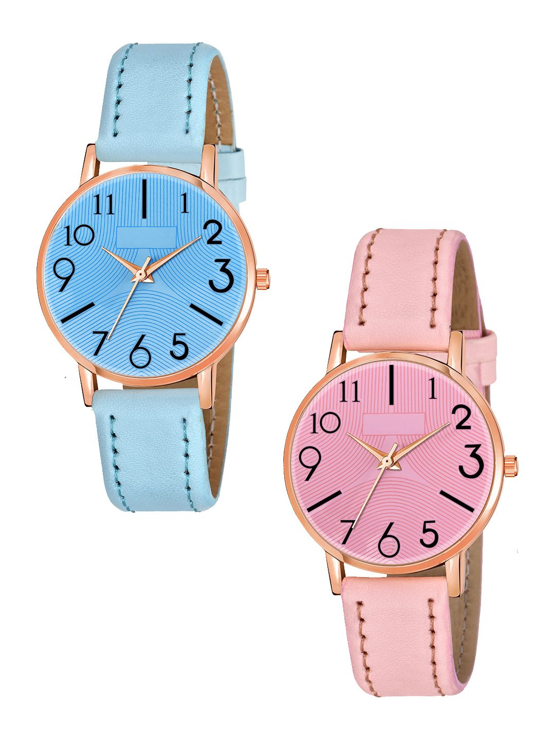 Rage Enterprise Women Set Of 2 Analogue Watches R-859-Blue-Pink Price in India