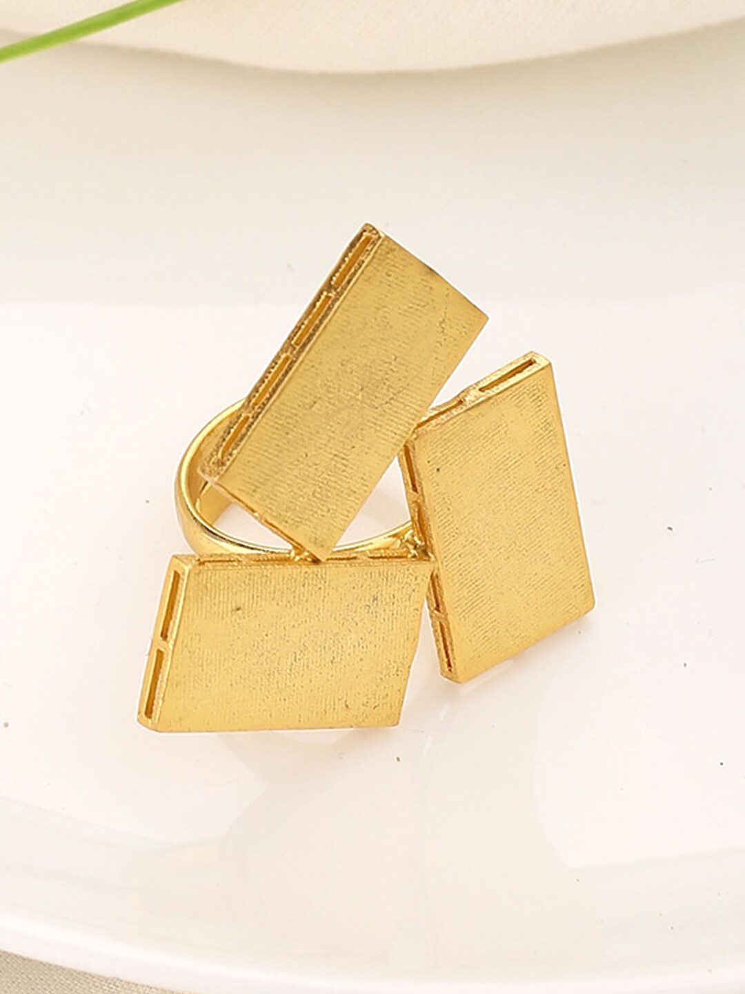 Mitali Jain Gold-Plated Anarchy Finger Ring Price in India