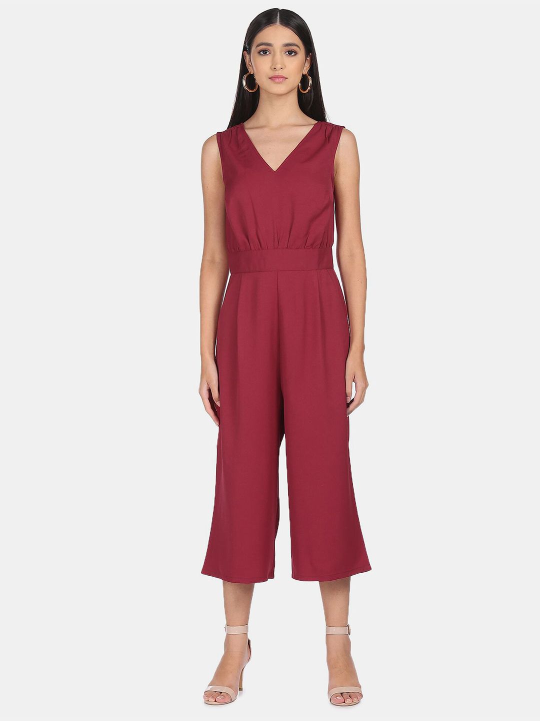 SHFFL Maroon Culotte Jumpsuit Price in India