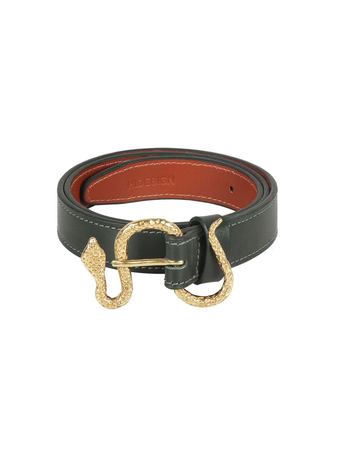 Hidesign Women Green Leather Belt Price in India