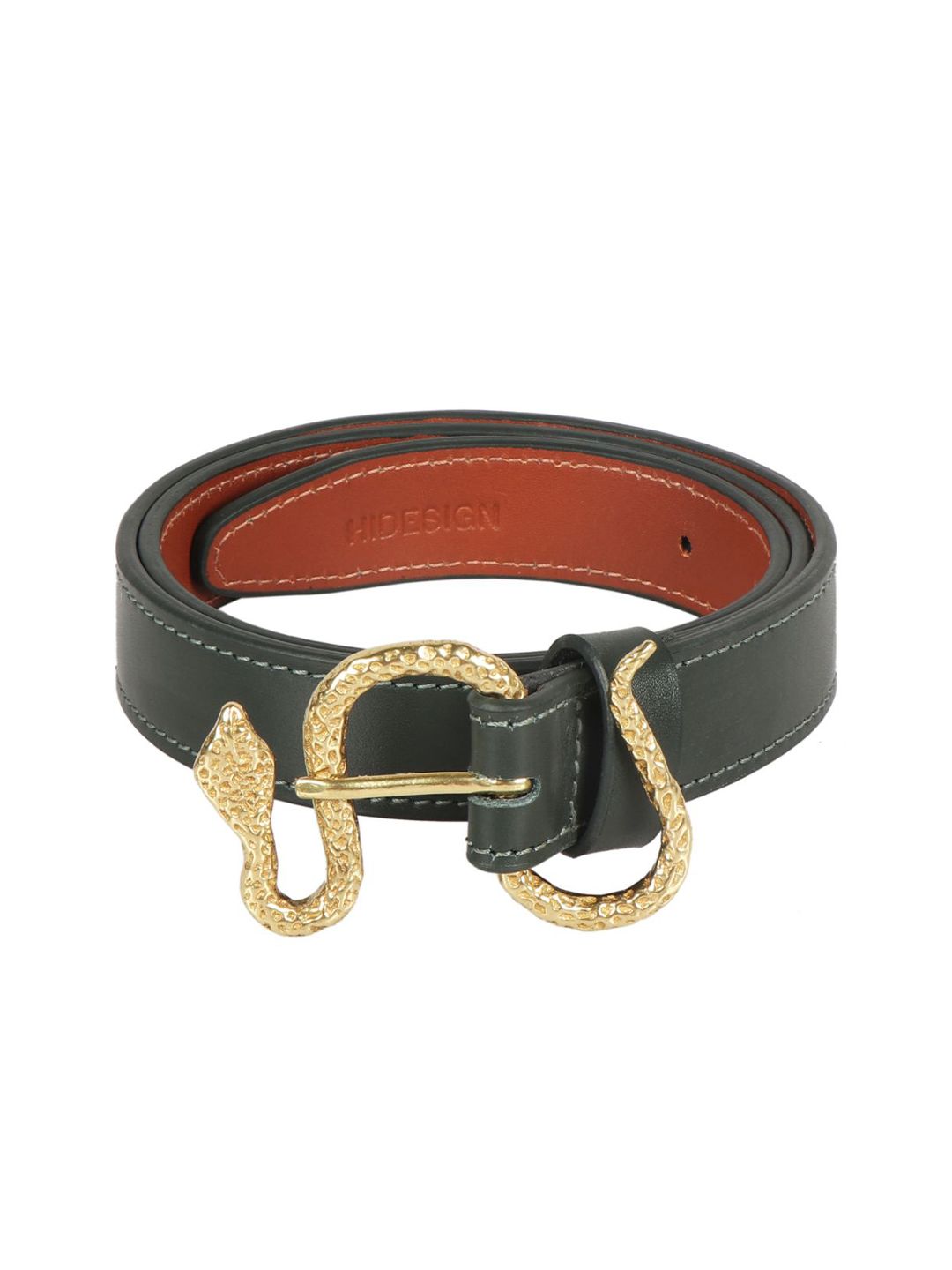 Hidesign Women Green Leather Belt Price in India