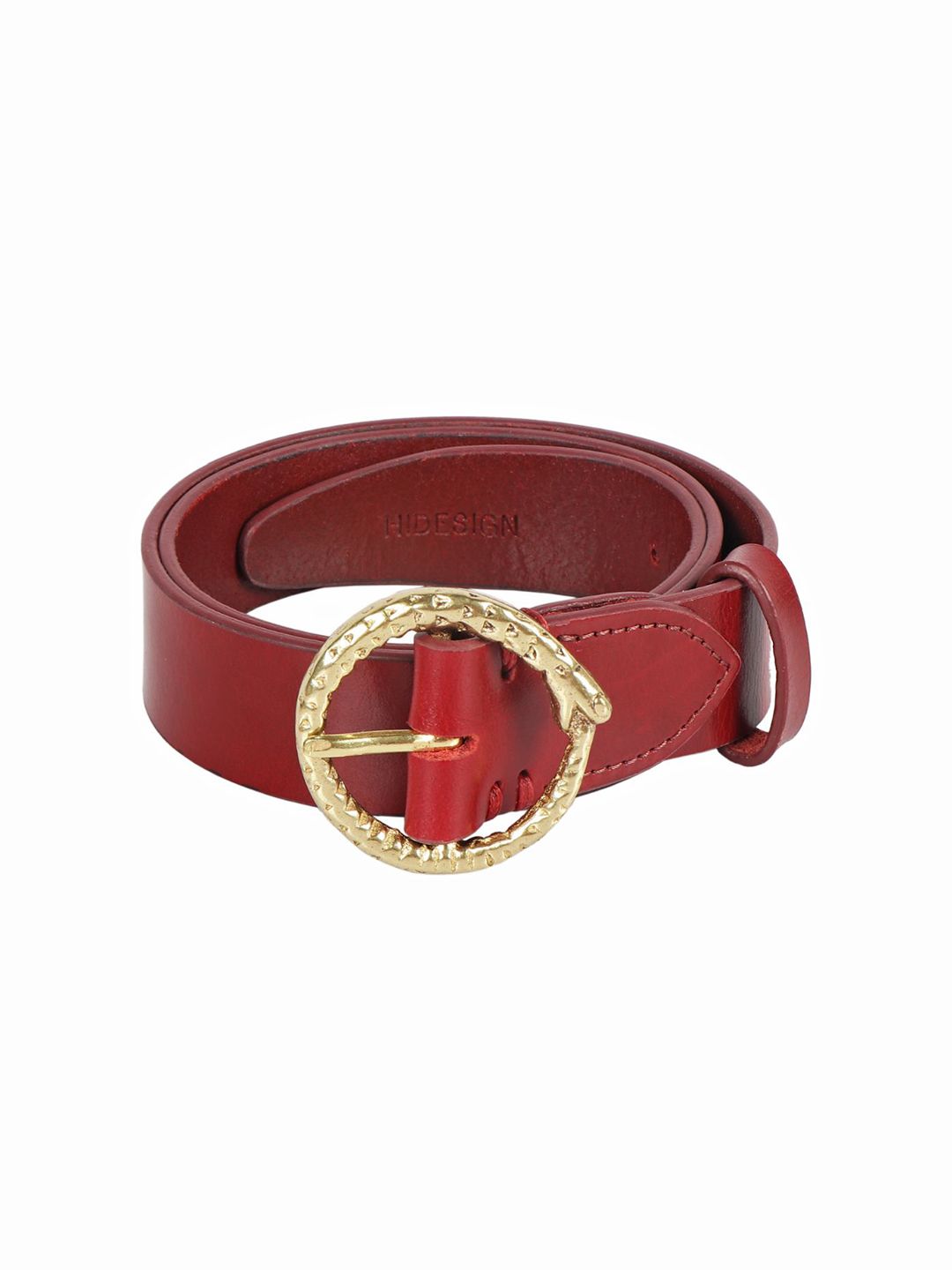 Hidesign Women Red Leather Belt Price in India