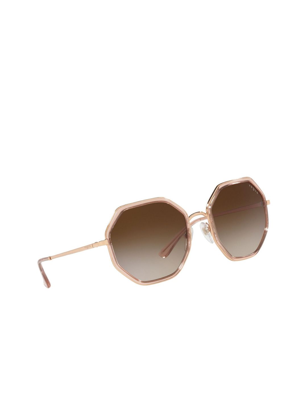 vogue Women Brown Lens & Pink Sunglasses with UV Protected Lens Price in India