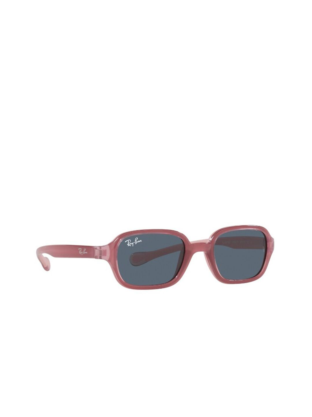 Ray-Ban Junior  Grey Lens & Fuchsia Rectangle Sunglasses with UV Protected Lens