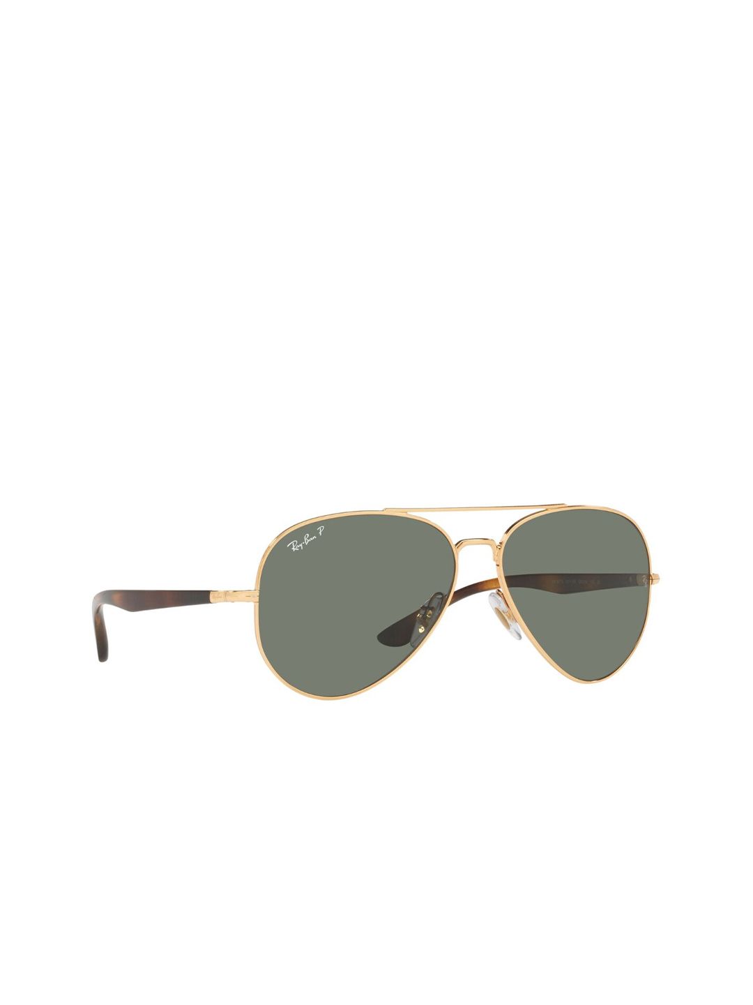 Ray-Ban Ray-Ban Unisex Polarized Green Lens Pilot Sunglasses - 0RB3675001/5858