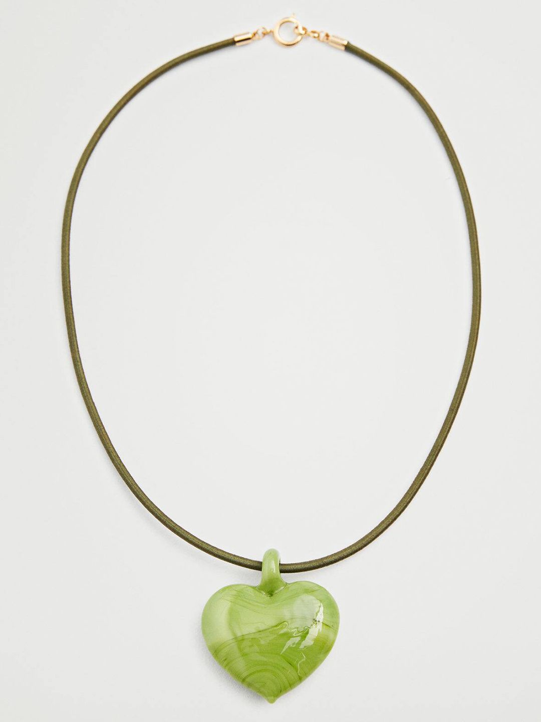 MANGO Women Green Solid Necklace Price in India