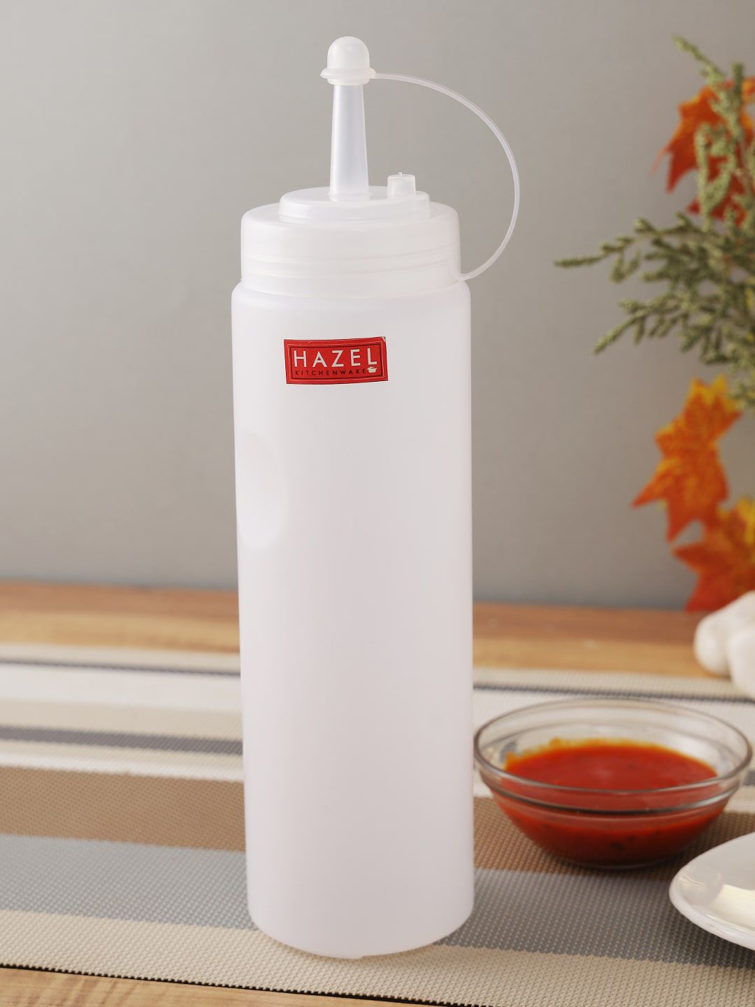 HAZEL Transparent Squeeze Oil Dispenser Bottle With Cap Price in India