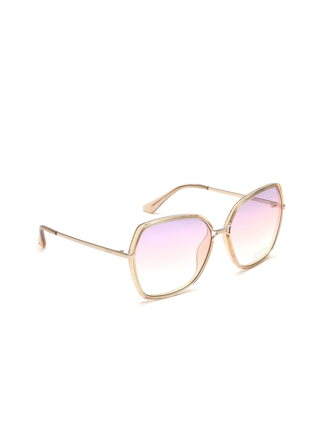 IDEE Women Pink Lens & Gold-Toned Butterfly Sunglasses with UV Protected Lens IDS2767C2SG Price in India