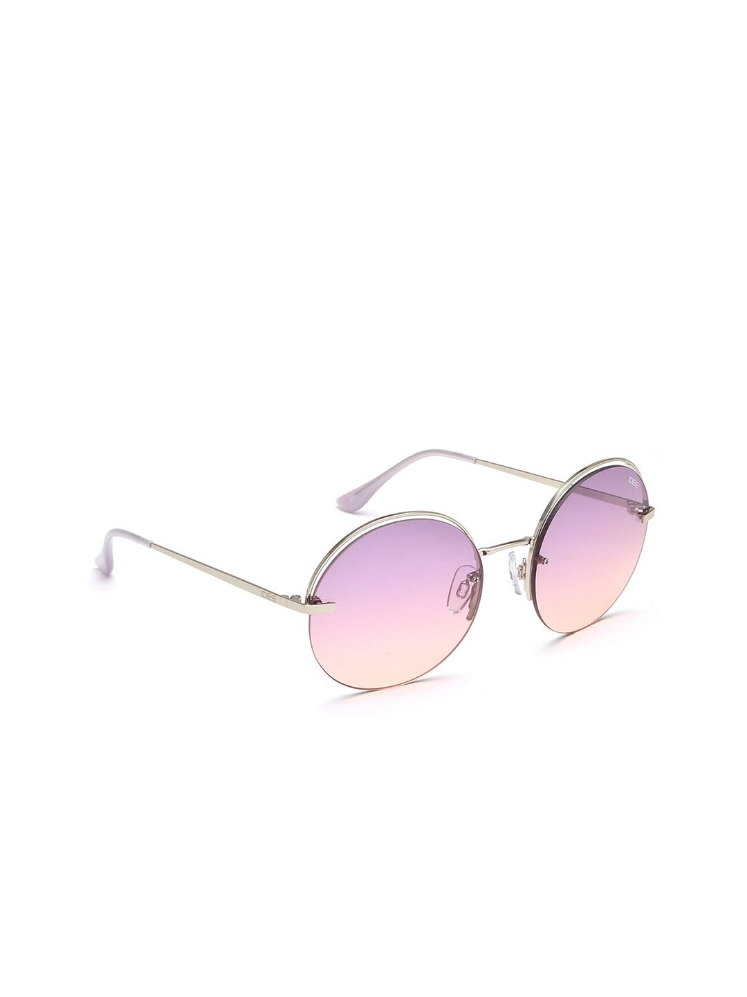 IDEE Women Pink Lens & Gold-Toned Round Sunglasses with UV Protected Lens IDS2780C3SG Price in India