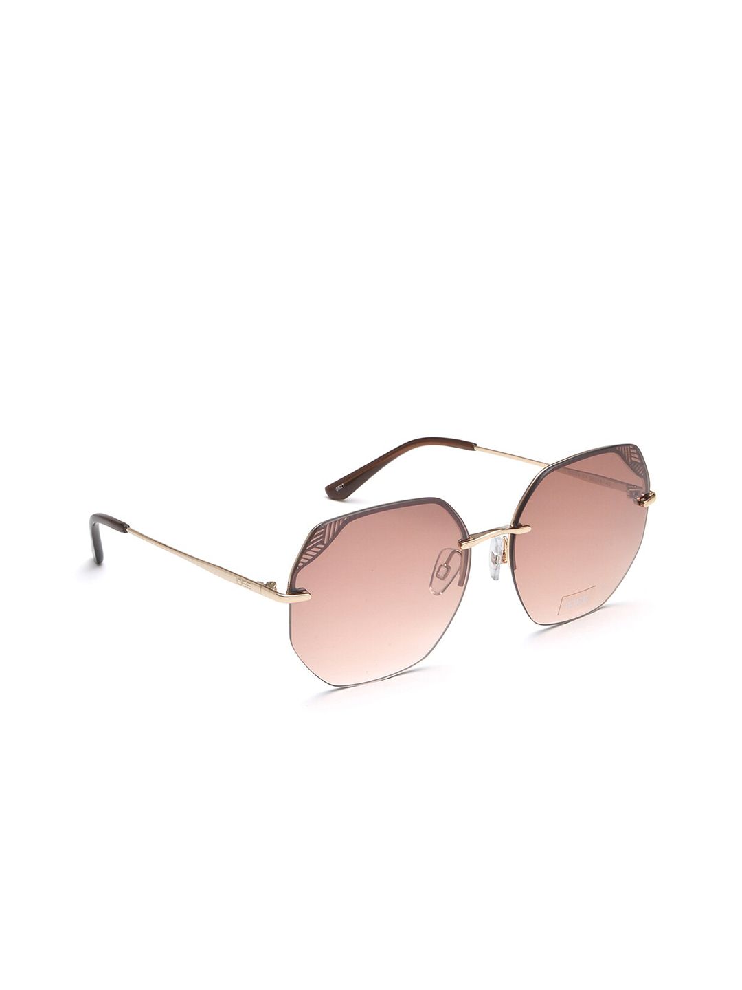 IDEE Women Pink Lens & Gold-Toned Other Sunglasses With UV Protected Lens Price in India