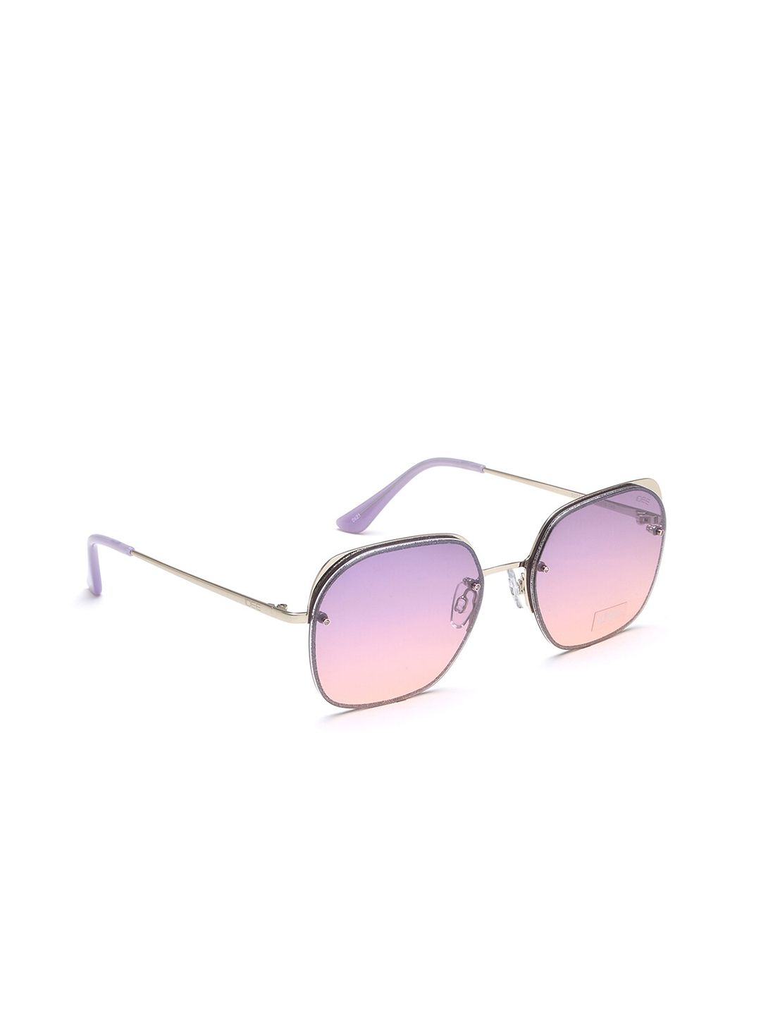 IDEE Women Purple Lens & Silver-Toned Square Sunglasses with UV Protected Lens IDS2783C3SG Price in India