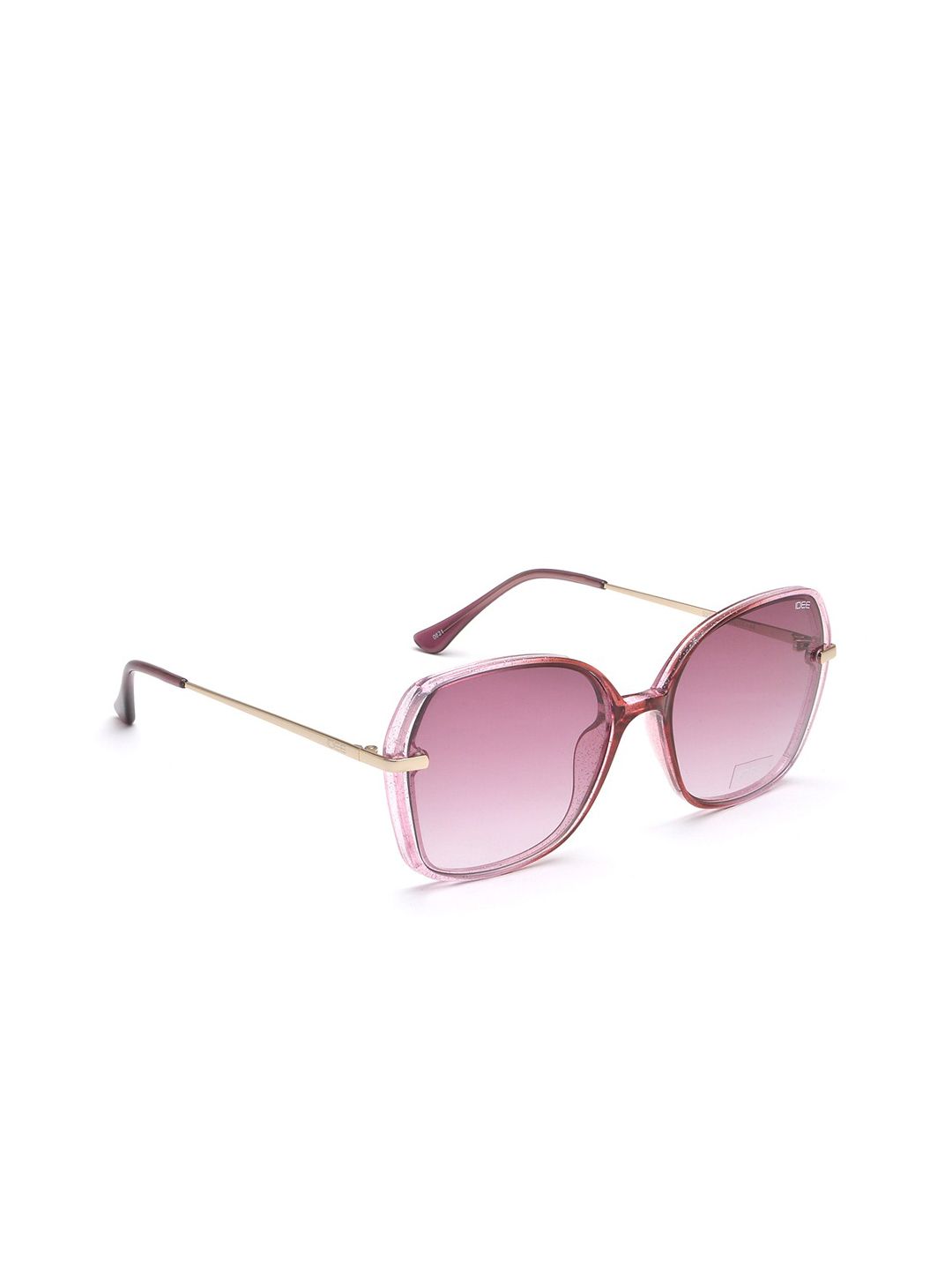 IDEE Women Pink Lens & Gold-Toned Butterfly Sunglasses with UV Protected Lens IDS2768C3SG Price in India