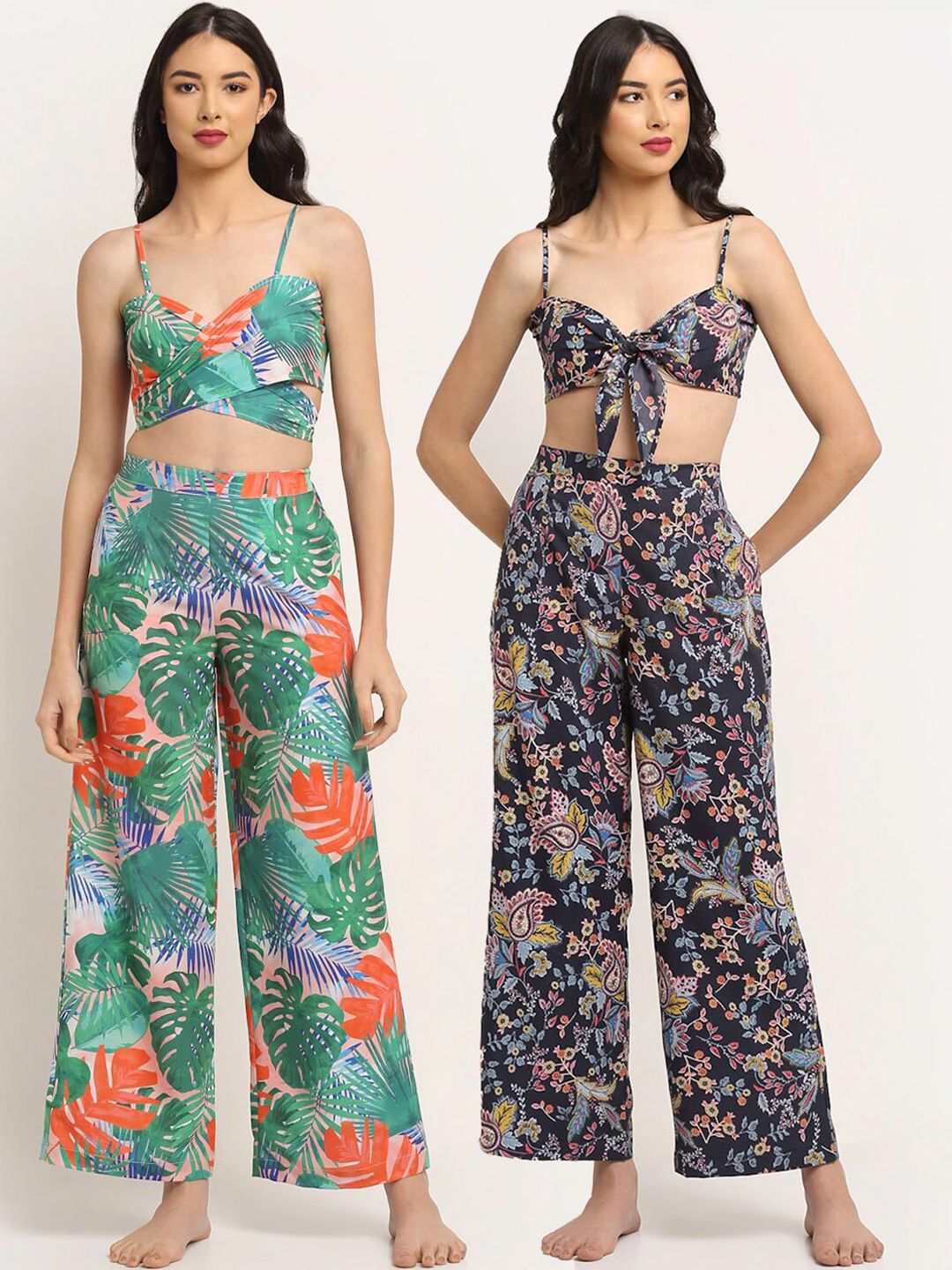 EROTISSCH Women Pack of 2 Printed Beachwear Tops Price in India