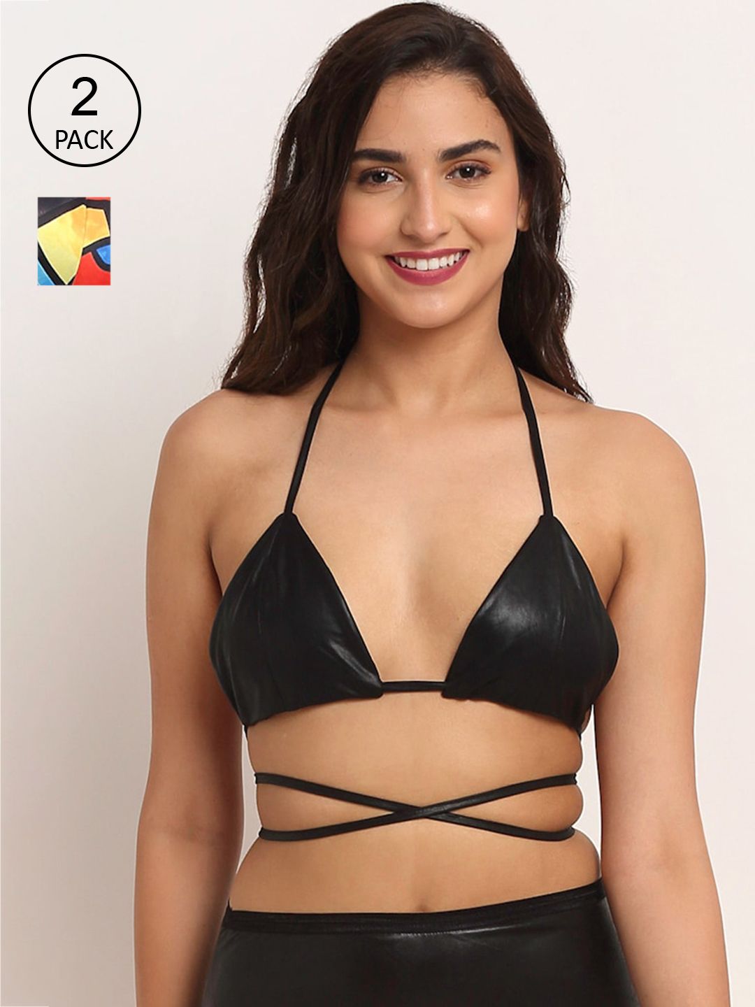EROTISSCH Women Pack Of 2 Printed Swim Tops Price in India