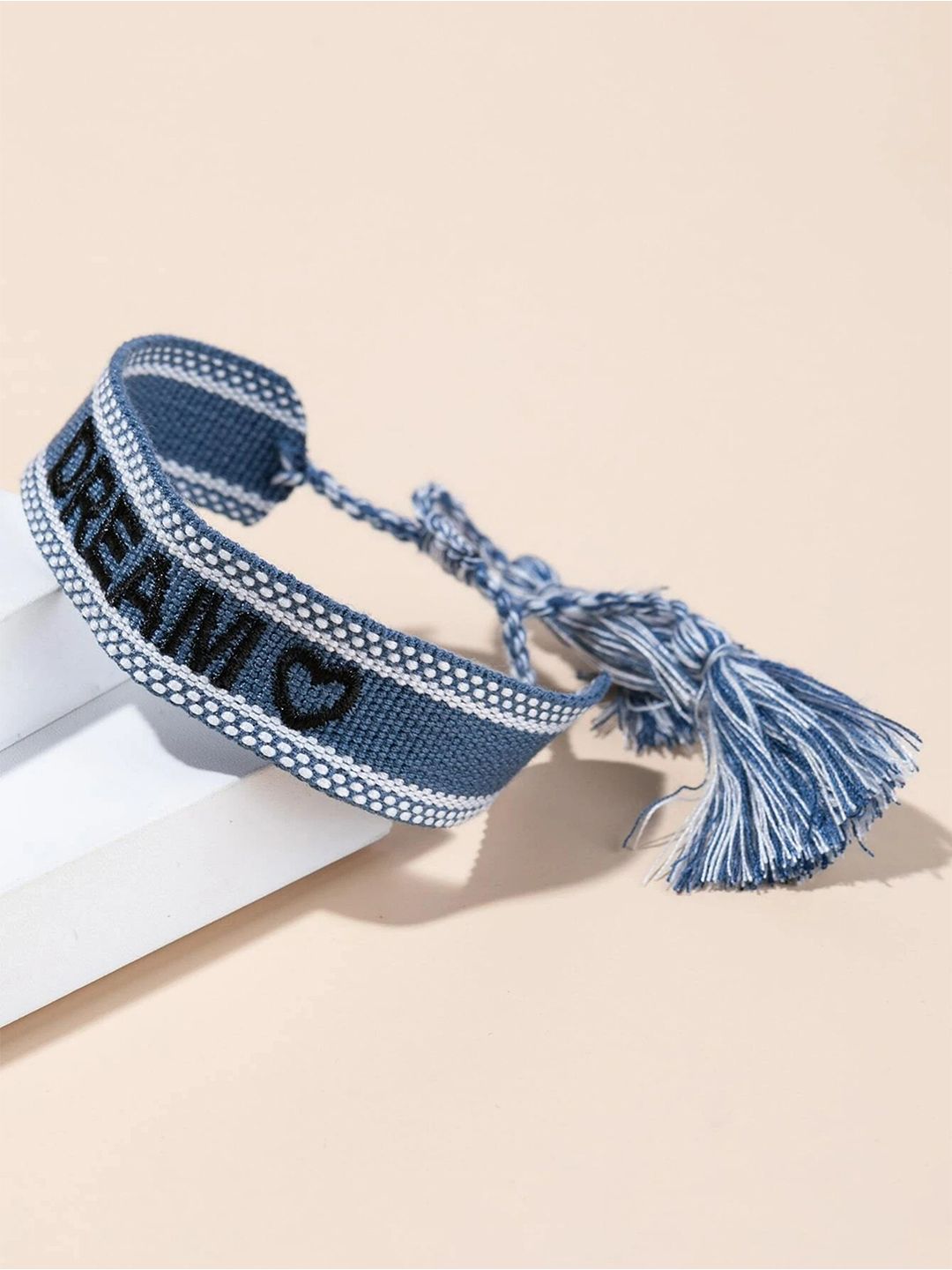 EL REGALO Unisex Blue & White Wraparound Bracelet Price in India