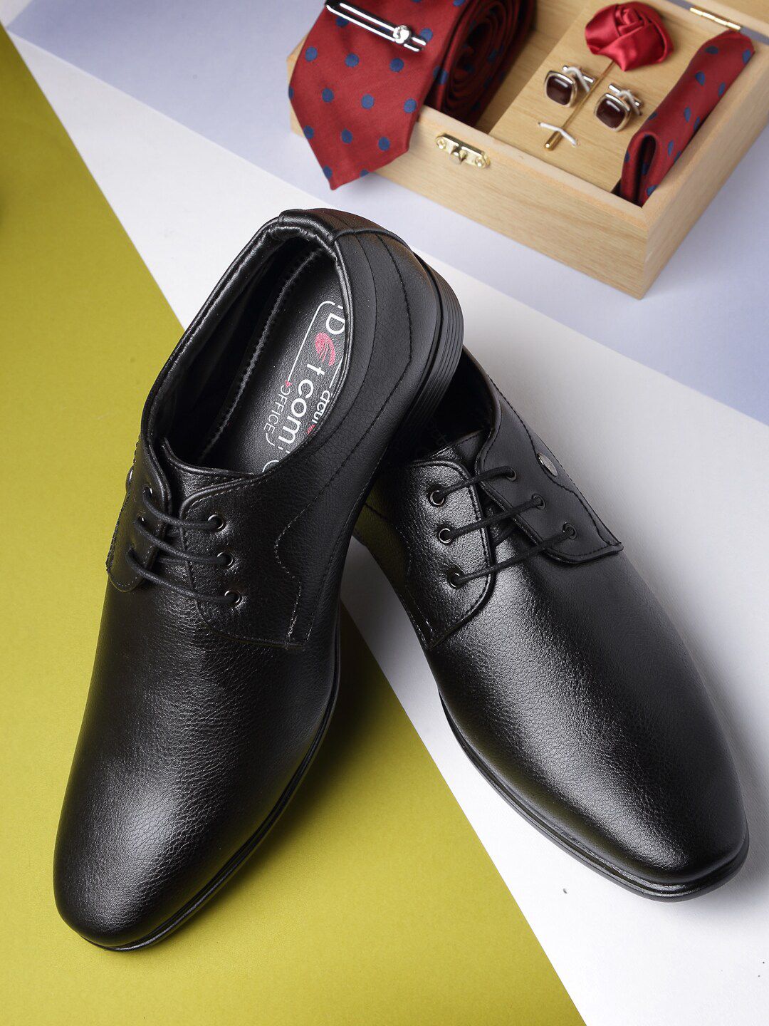 Action Men Black Solid Formal Derbys