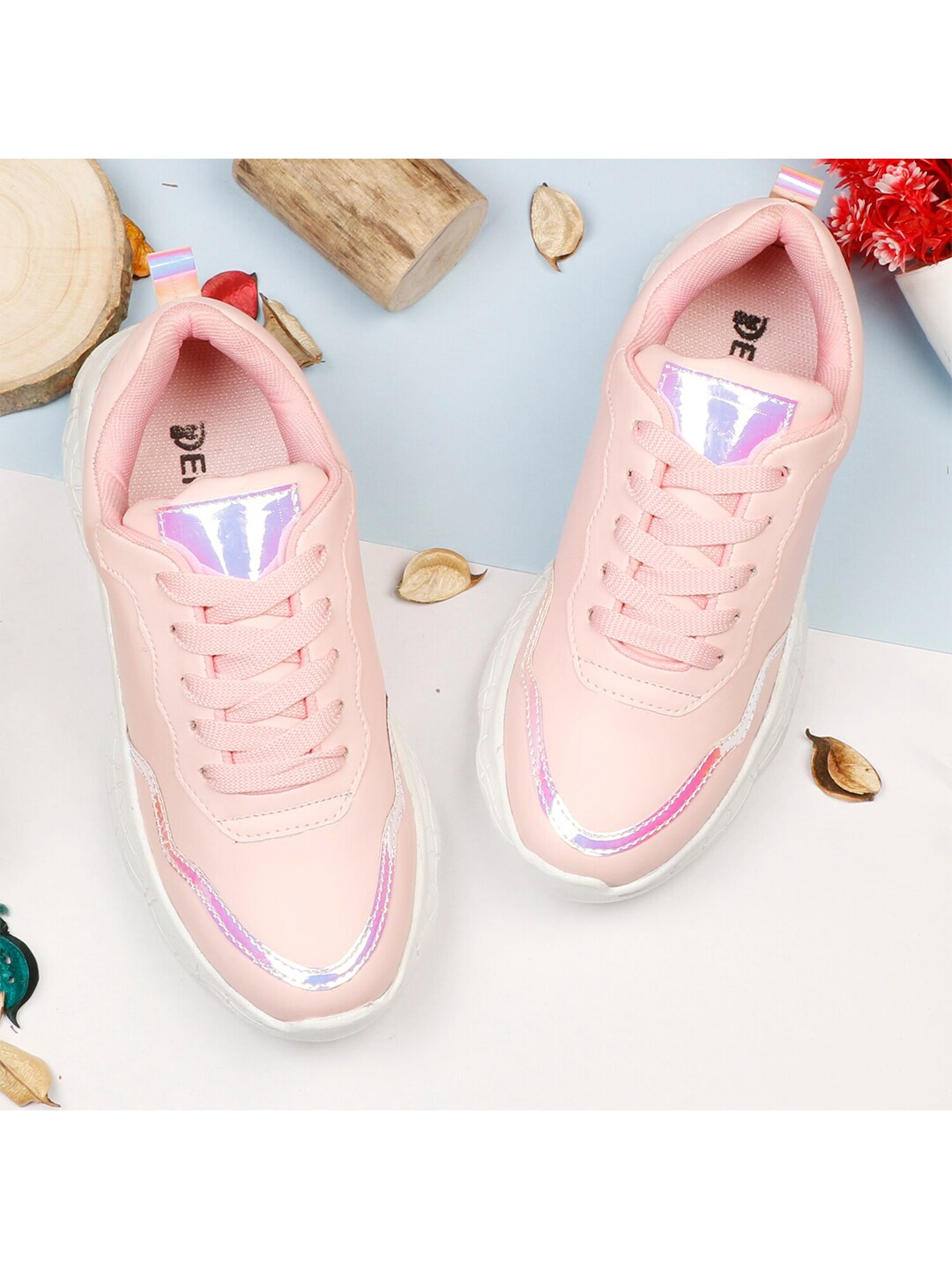 Denill Women Pink & White Running Sports Shoes Price in India