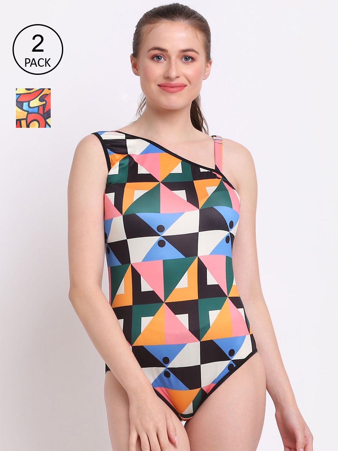 EROTISSCH Women Multicolored Pack of 2 Printed Swimwear Price in India