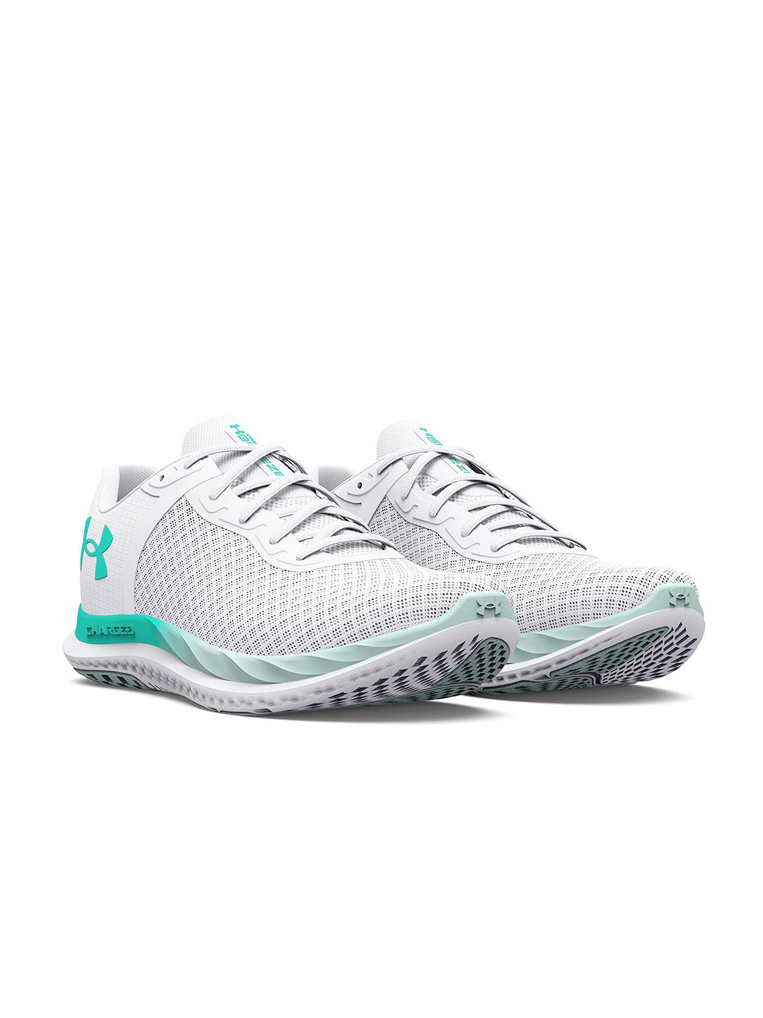 UNDER ARMOUR Women White Woven Design Charged Breeze Running Shoes Price in India