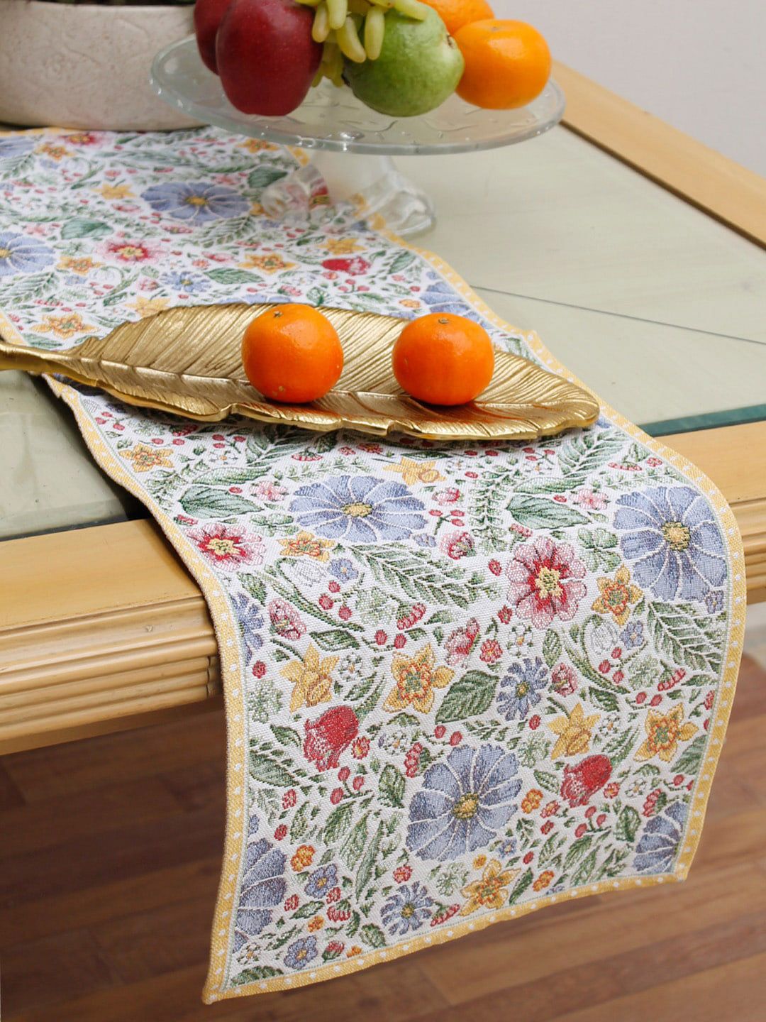 AVI Living Multi Colored Jaquard Woven Table Runners Price in India