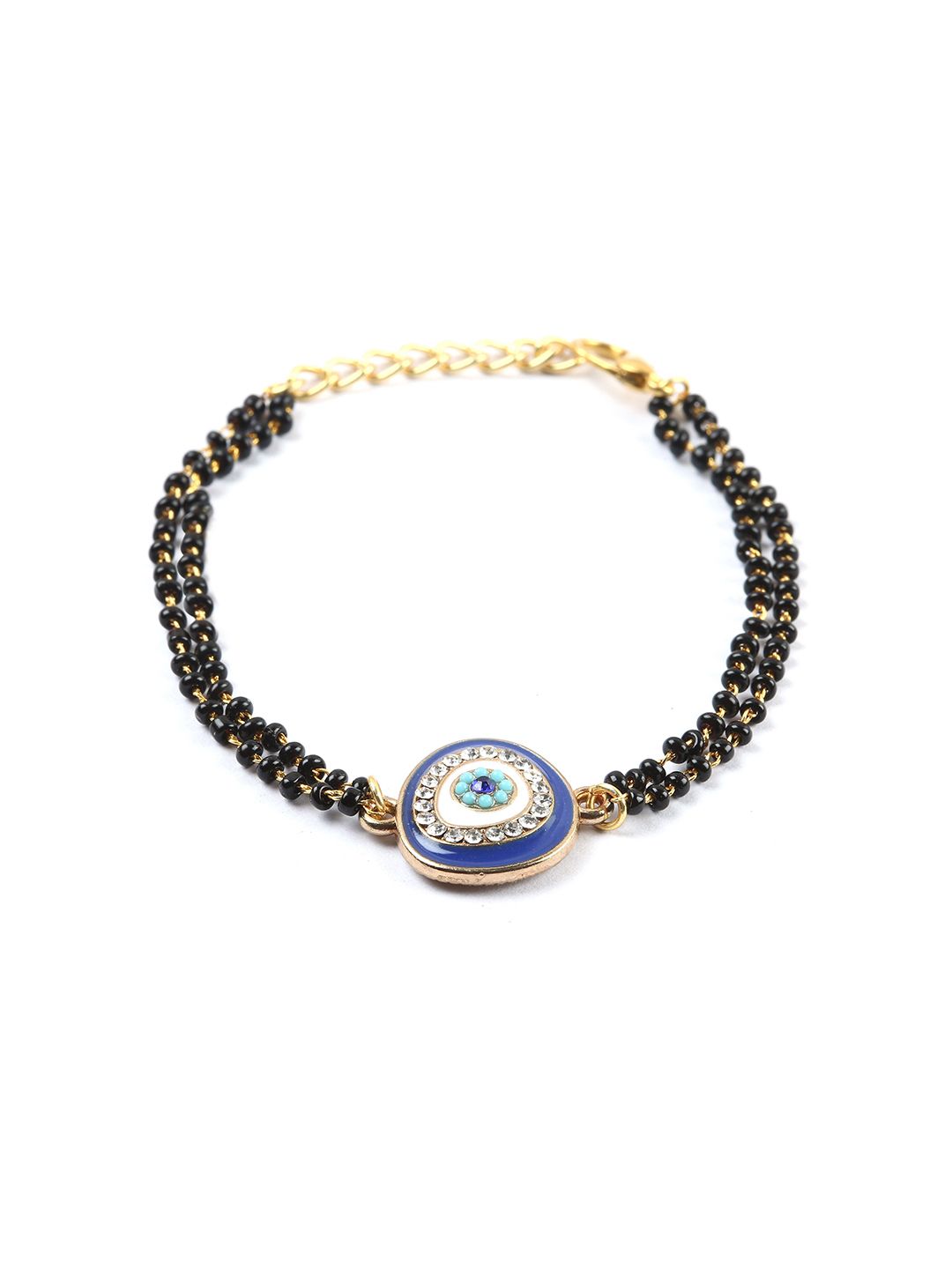 EL REGALO Women Black & Blue Charm Bracelet Price in India