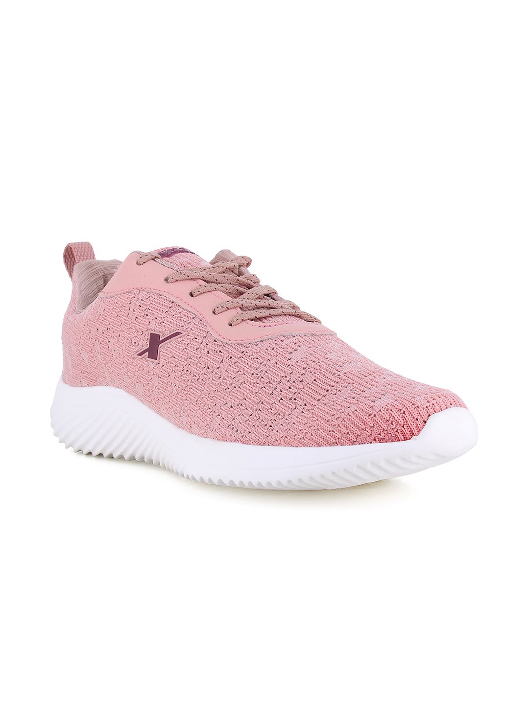 Sparx Women Peach-Coloured Mesh Running Non-Marking Shoes Price in India