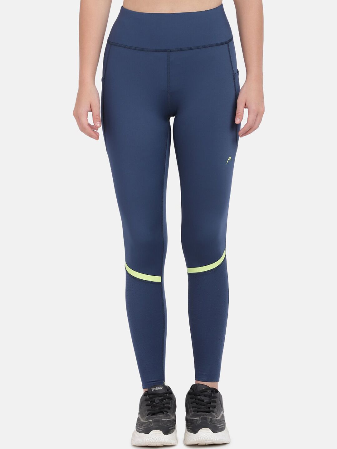 Head Women Navy Blue Solid Tights Price in India