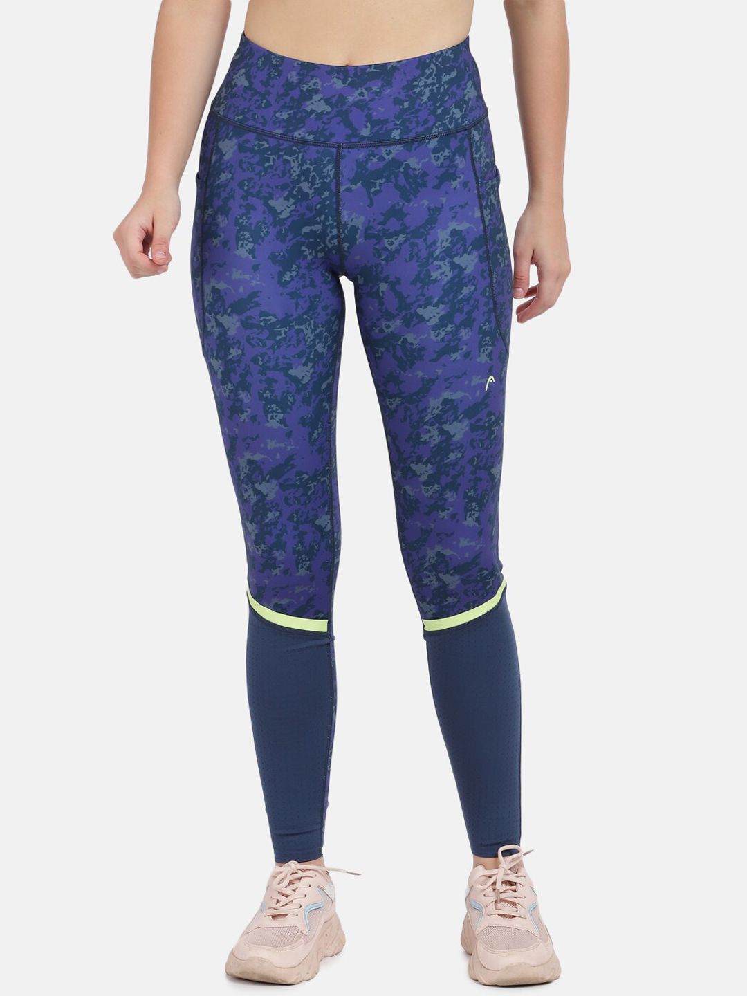 Head Women Navy Blue Printed Tights Price in India