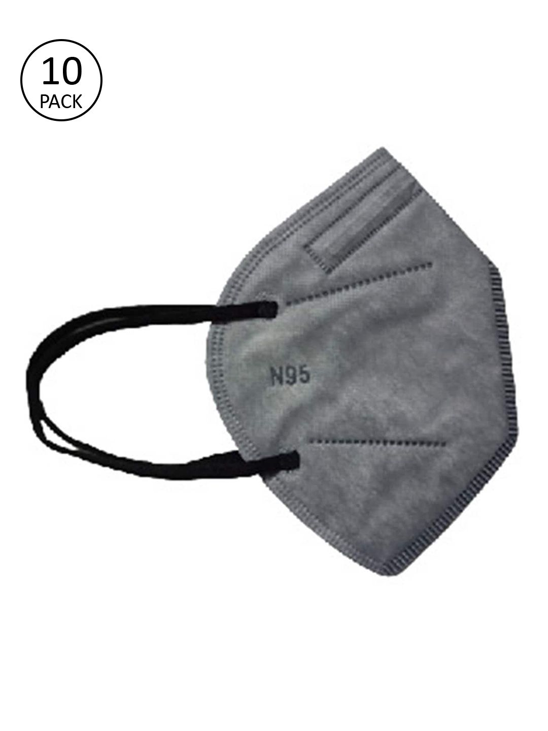 Vibe Pack Of 10 Grey 6-Ply Reusable N95 Masks Price in India