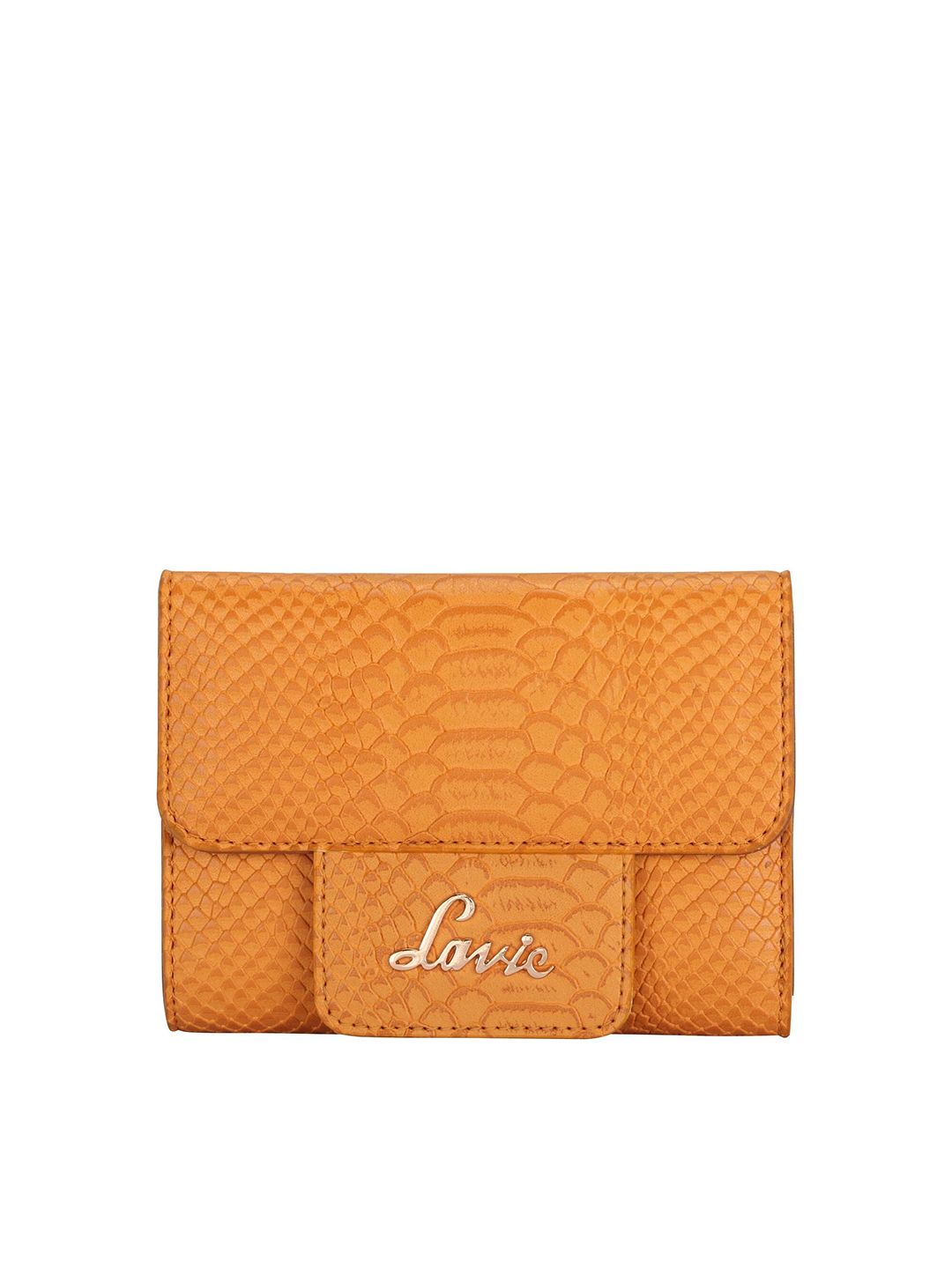 Lavie Women Yellow Textured Two Fold Wallet Price in India