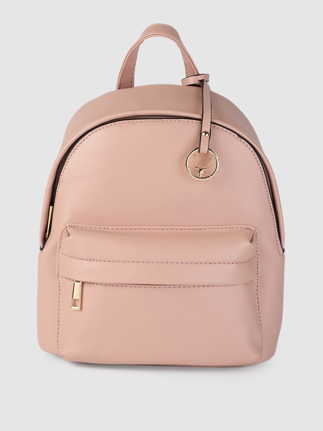 Allen Solly Women Pink Solid Backpack Price in India Full