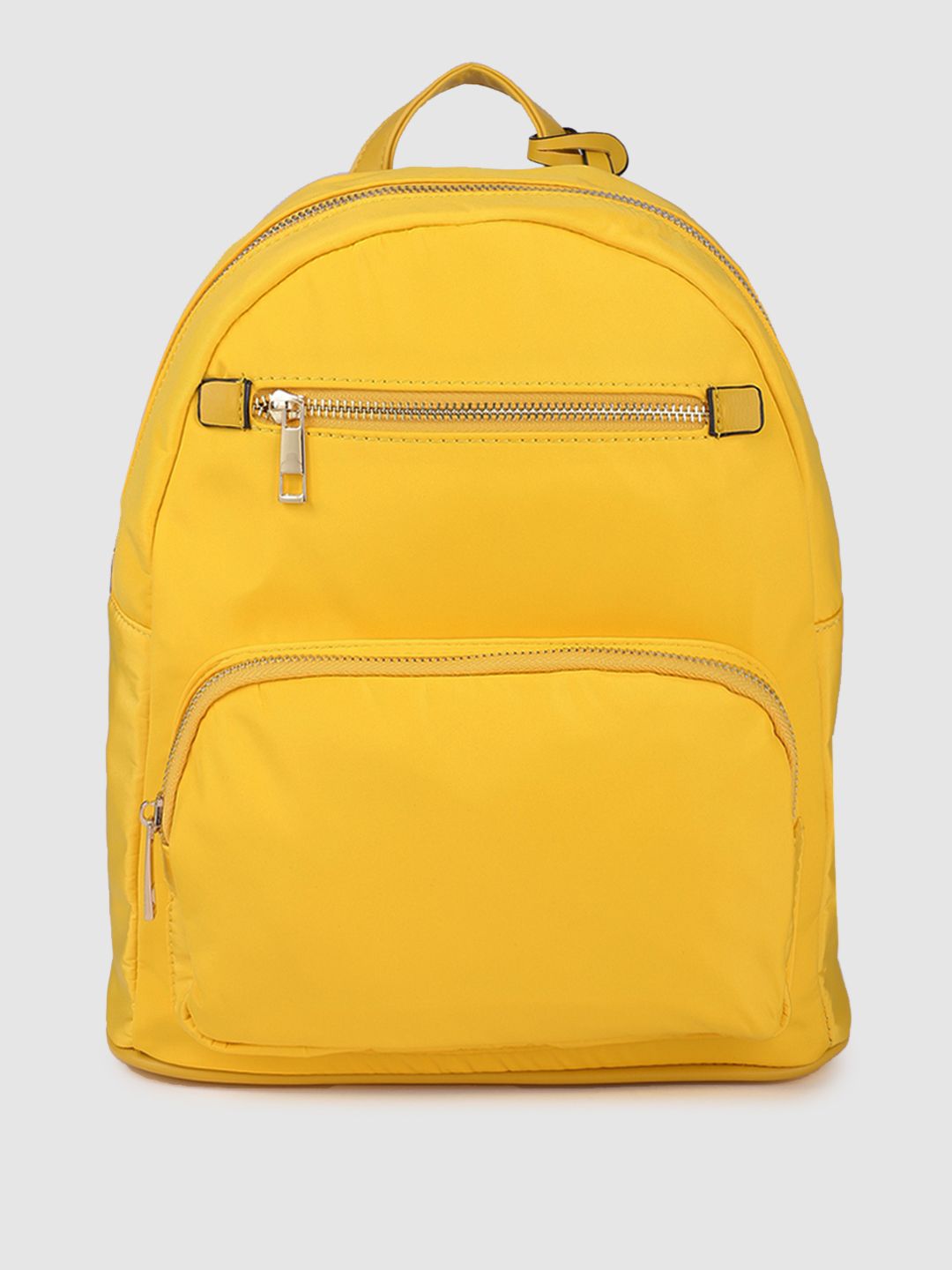 Allen Solly Women Yellow Solid Backpack Price in India