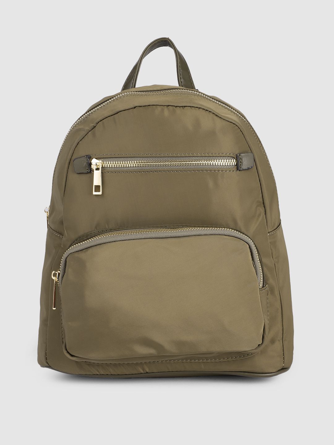 Allen Solly Women Olive Green Solid Backpack Price in India