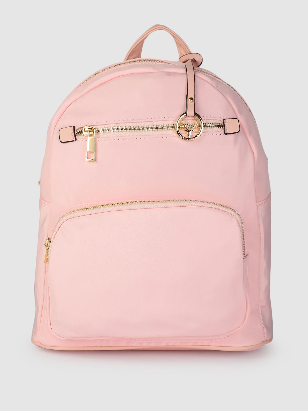 Allen Solly Women Pink Solid Backpack Price in India