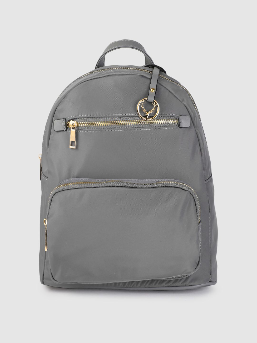 Allen Solly Women Grey Solid Backpack Price in India