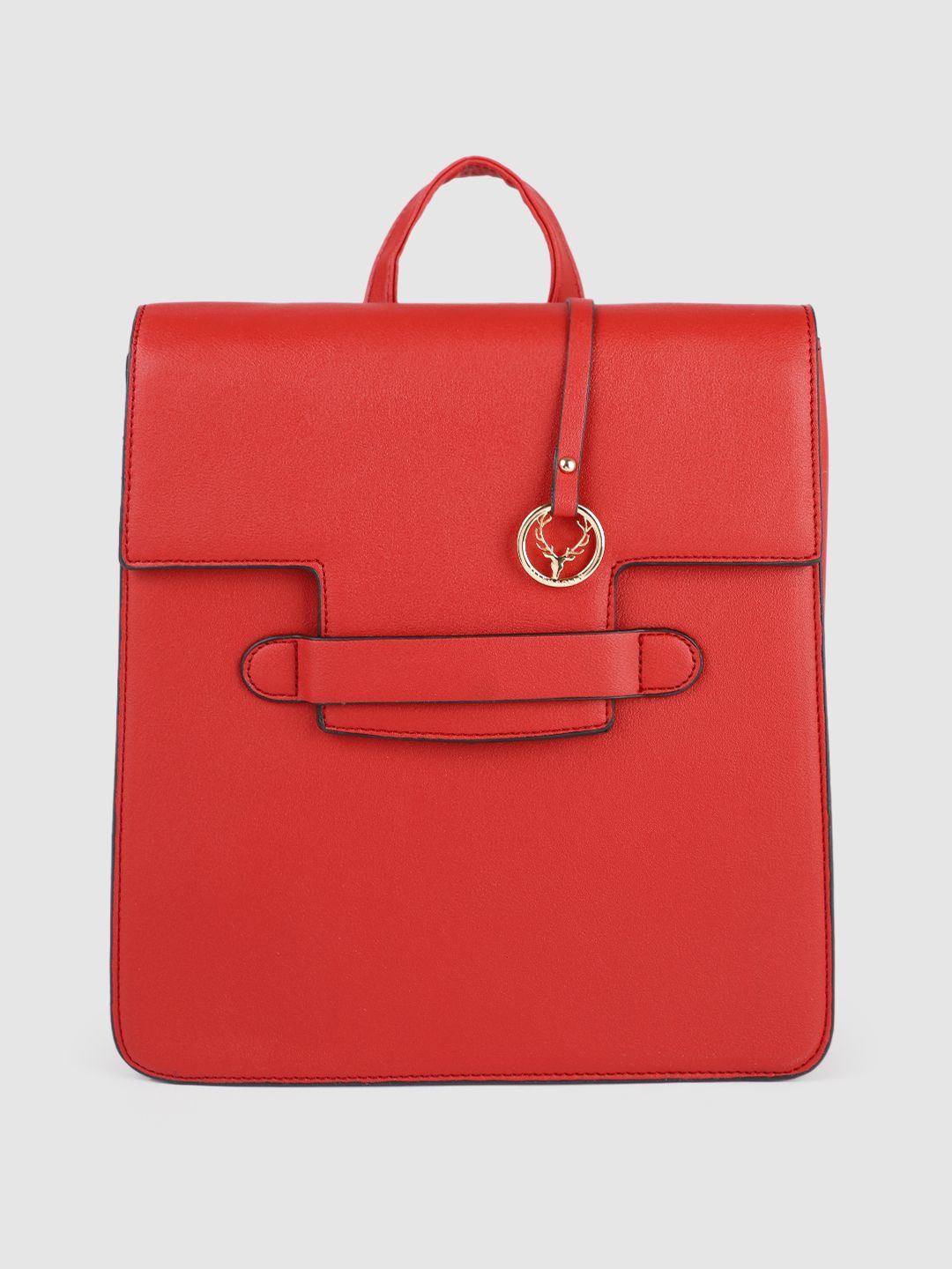 Allen Solly Women Red Solid Backpack Price in India