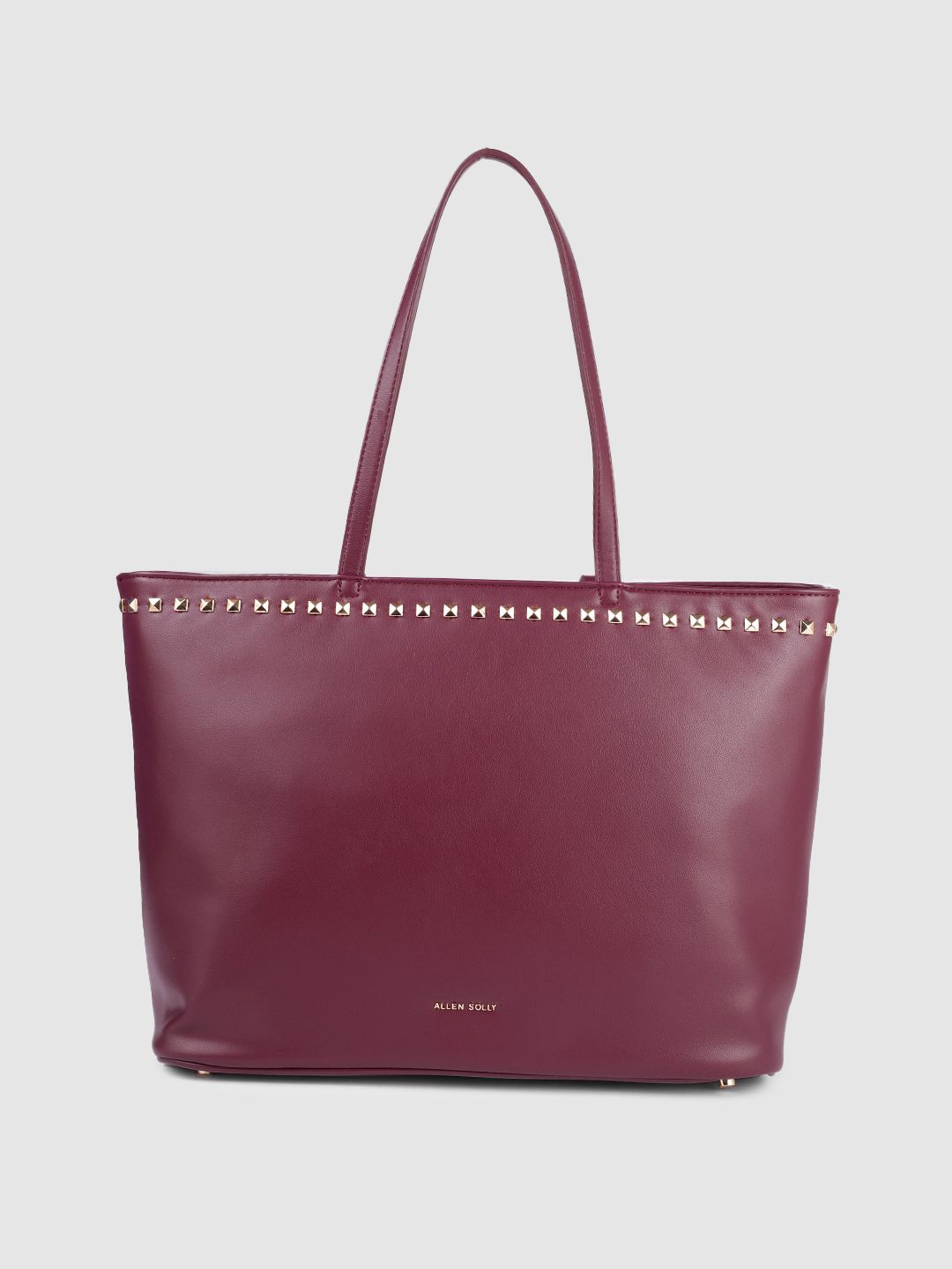Allen Solly Maroon Solid Structured Shoulder Bag Price in India