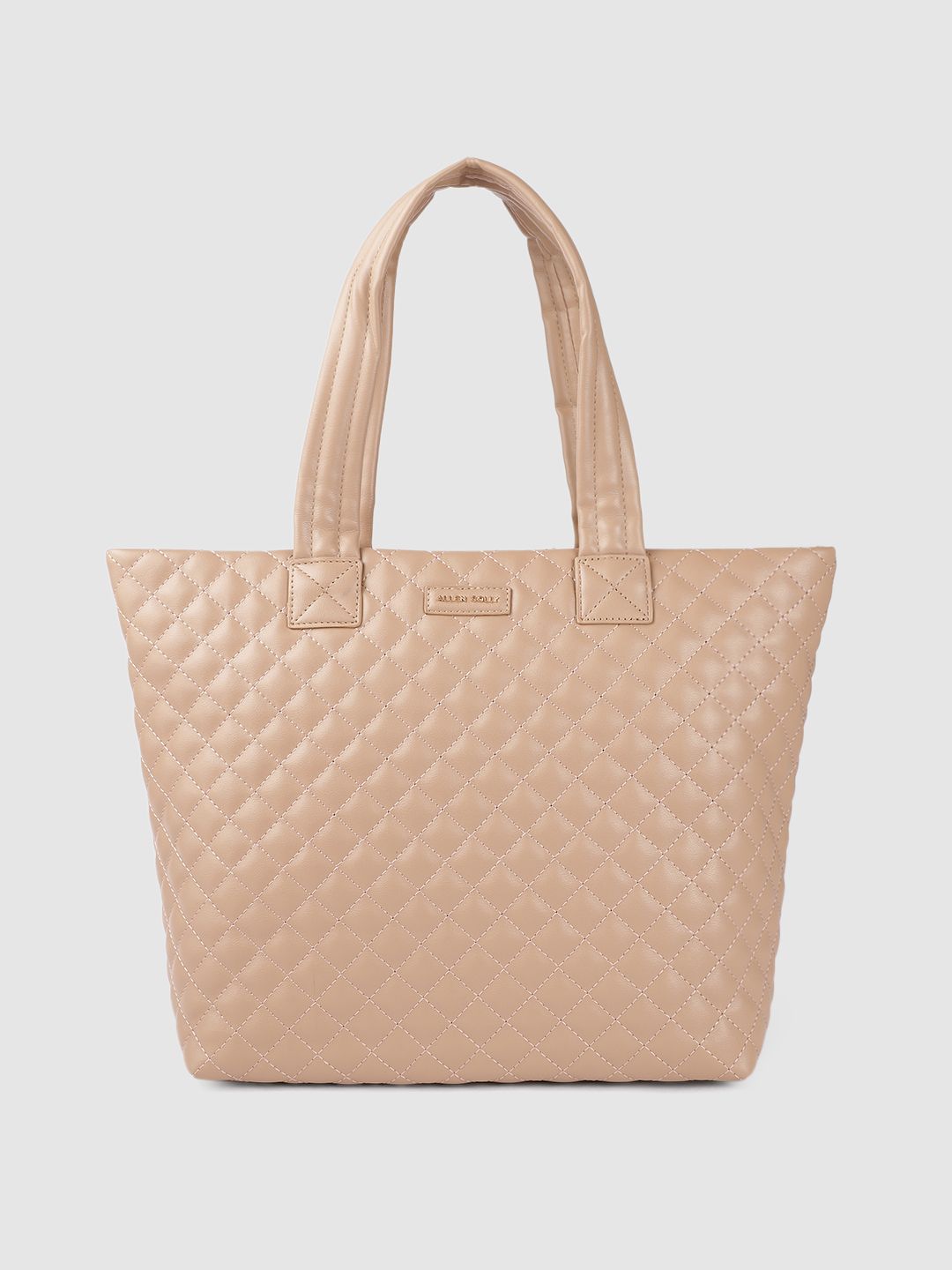 Allen Solly Nude-Coloured Quilted Structured Shoulder Bag Price in India