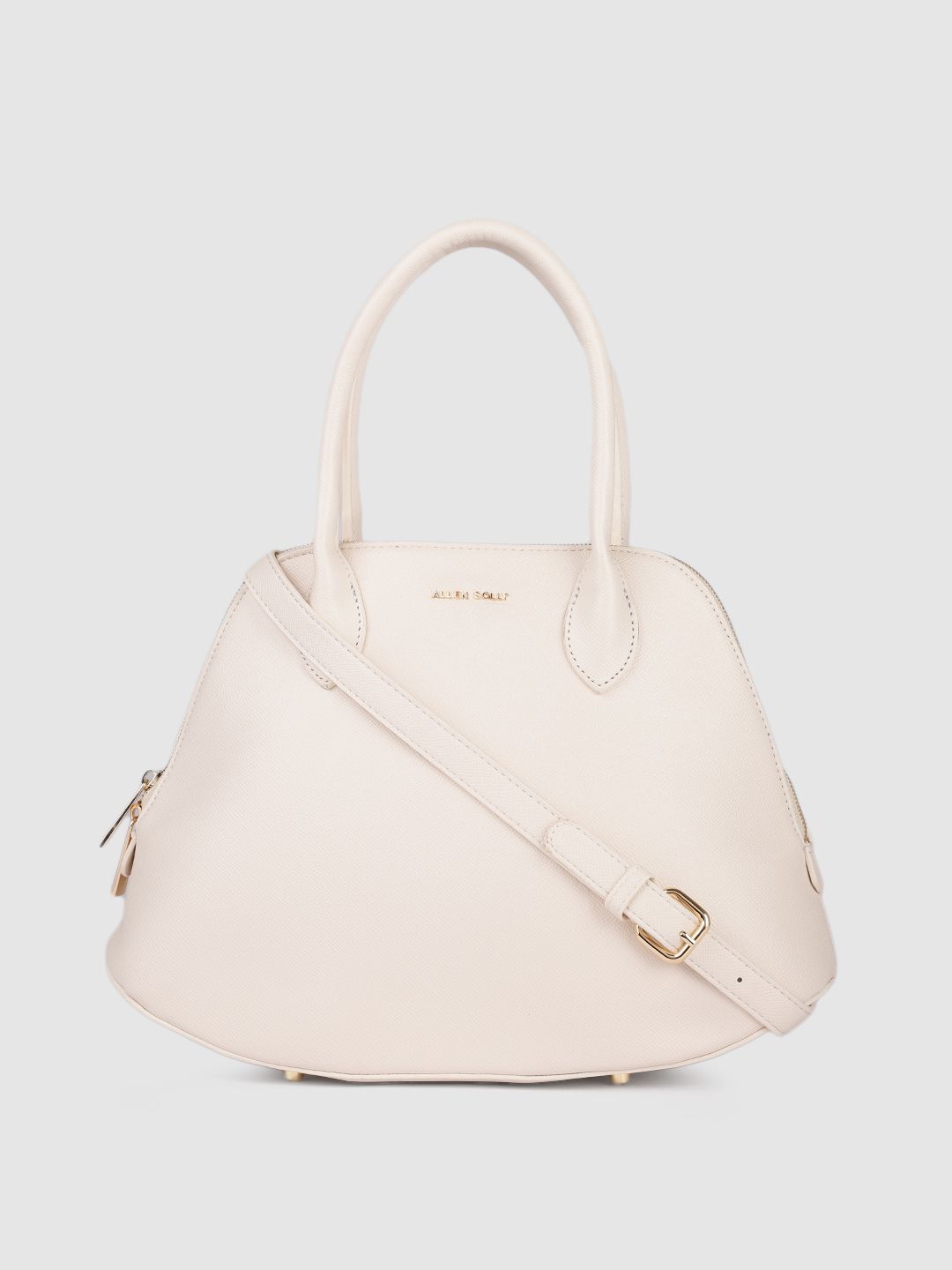Allen Solly Nude-Coloured Solid Structured Handheld Bag Price in India