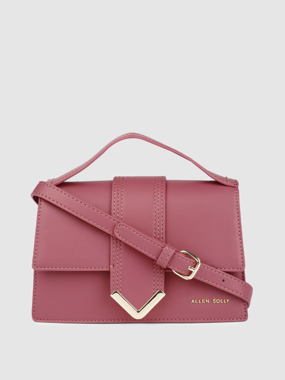 Allen Solly Purple PU Structured Sling Bag Price in India