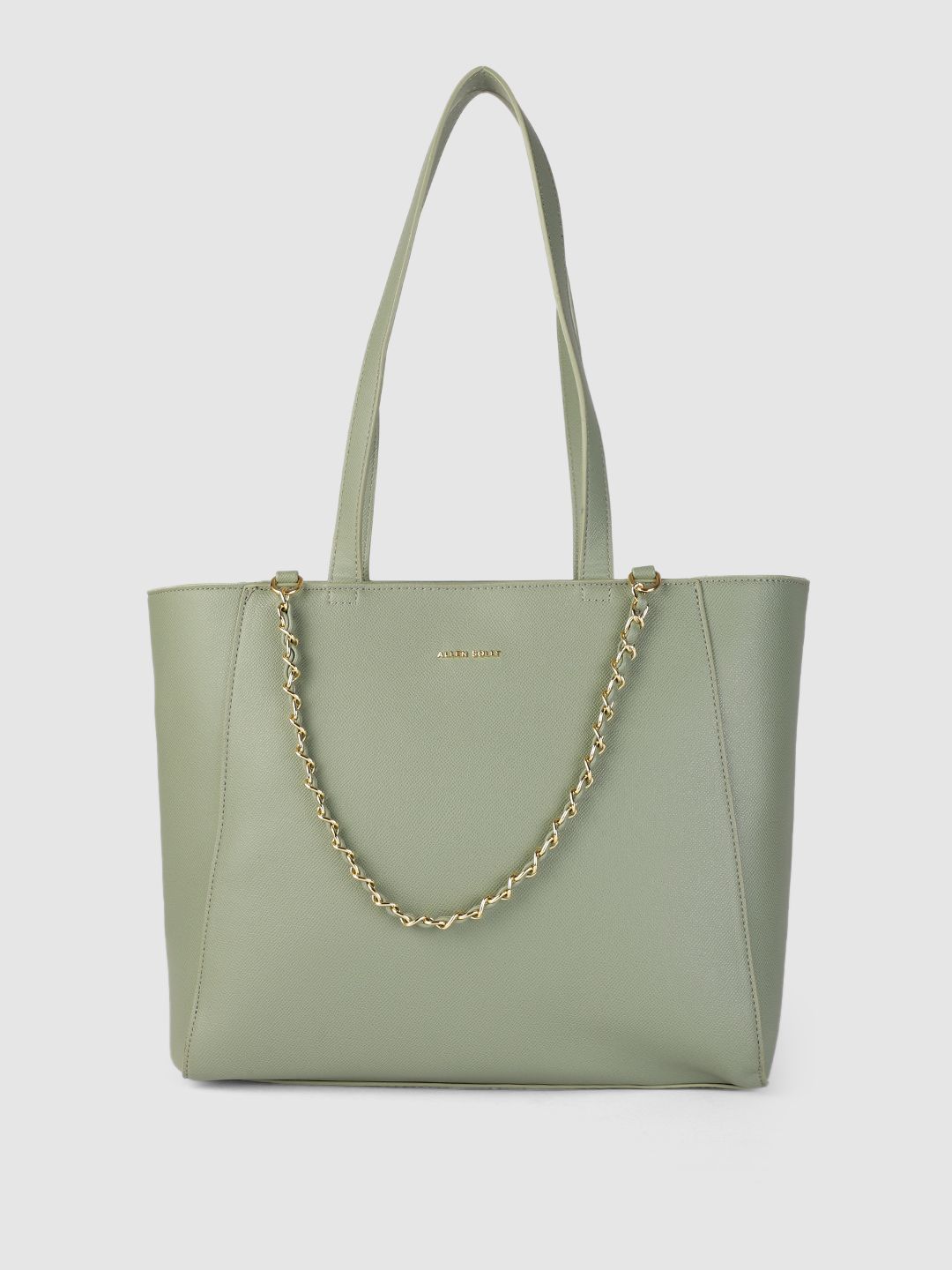 Allen Solly Green PU Structured Shoulder Bag Price in India