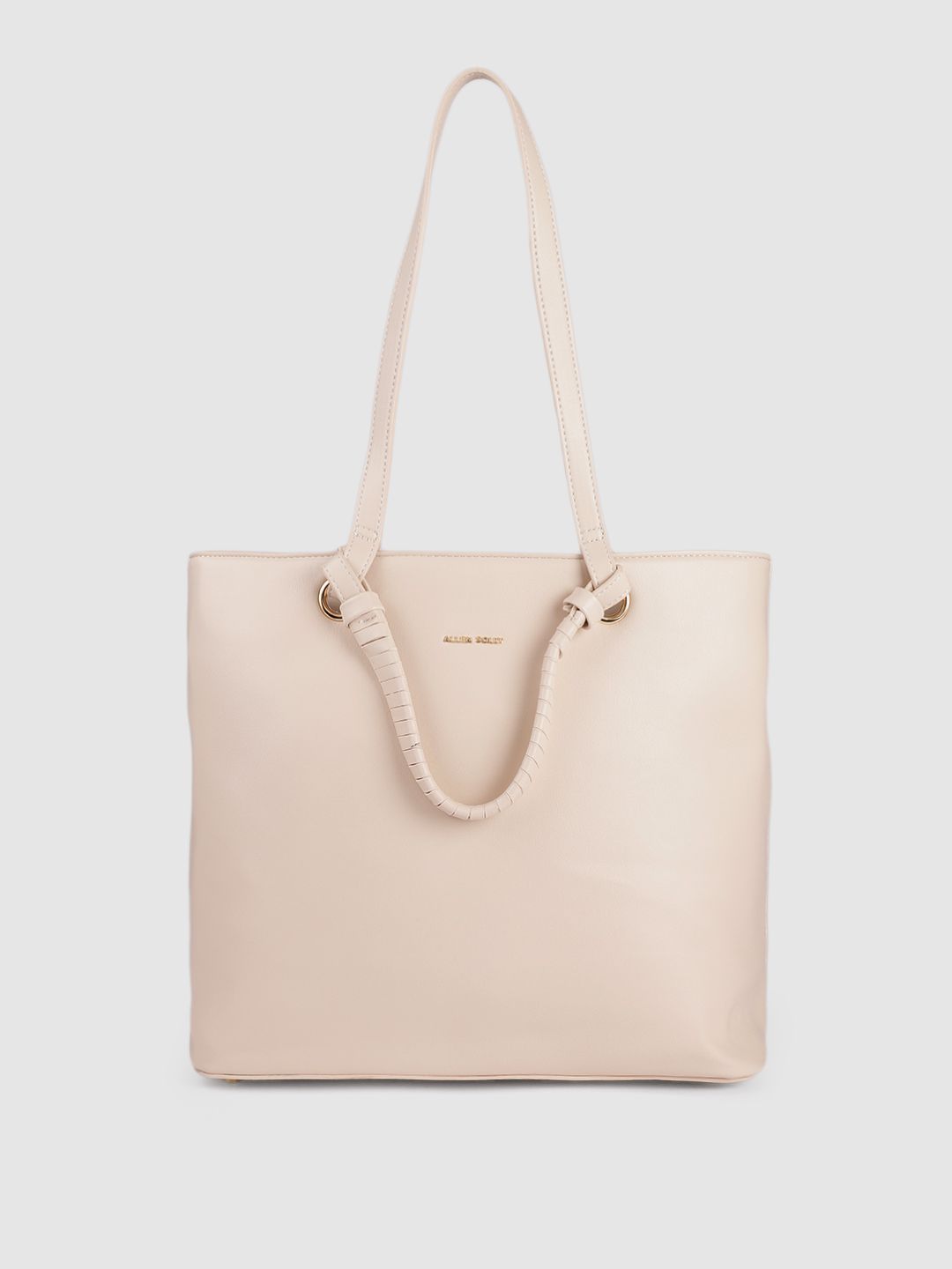 Allen Solly Nude-Coloured Solid Structured Shoulder Bag Price in India