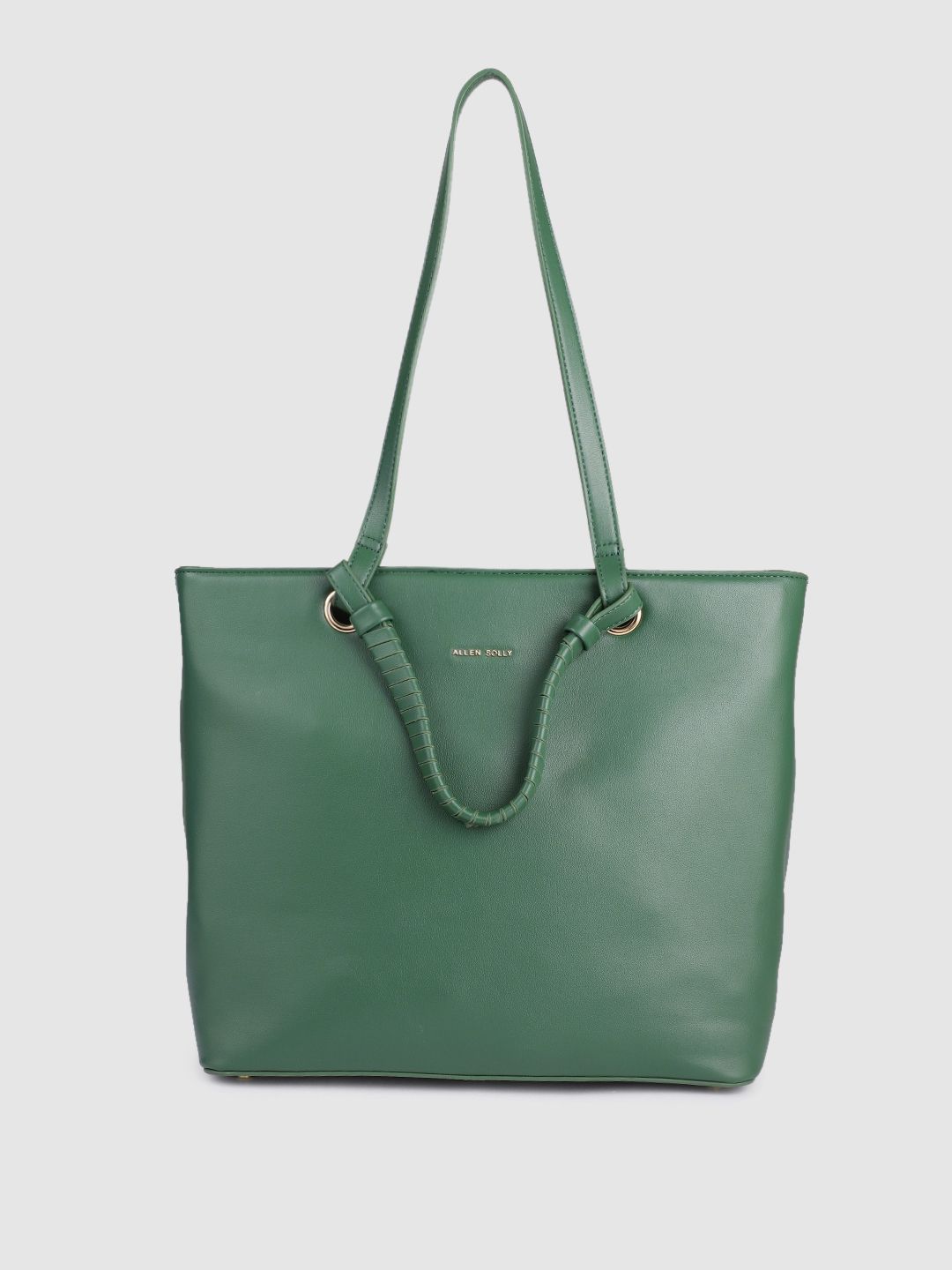 Allen Solly Green Solid Oversized Structured Shoulder Bag Price in India