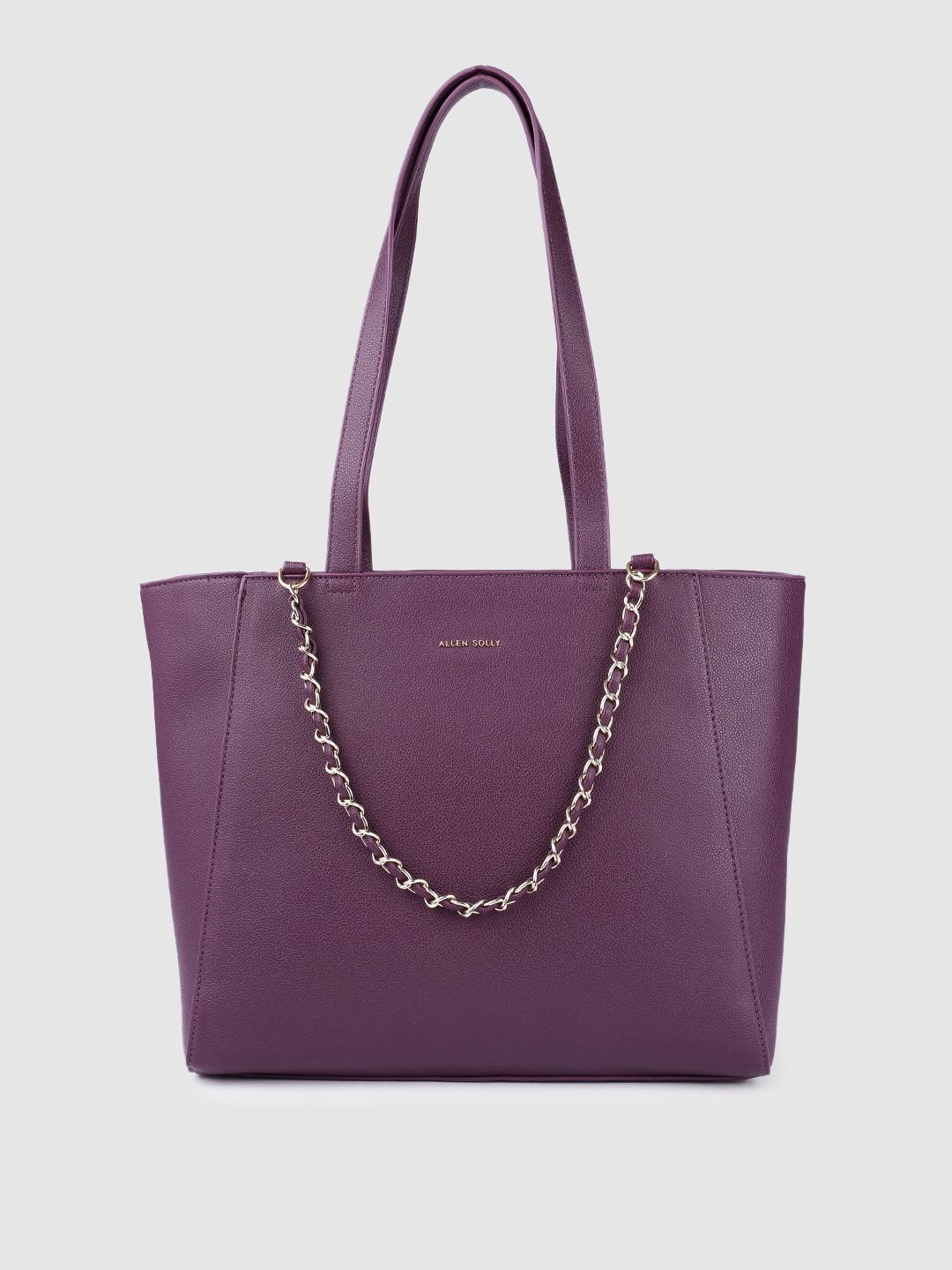 Allen Solly Purple Solid Structured Shoulder Bag Price in India