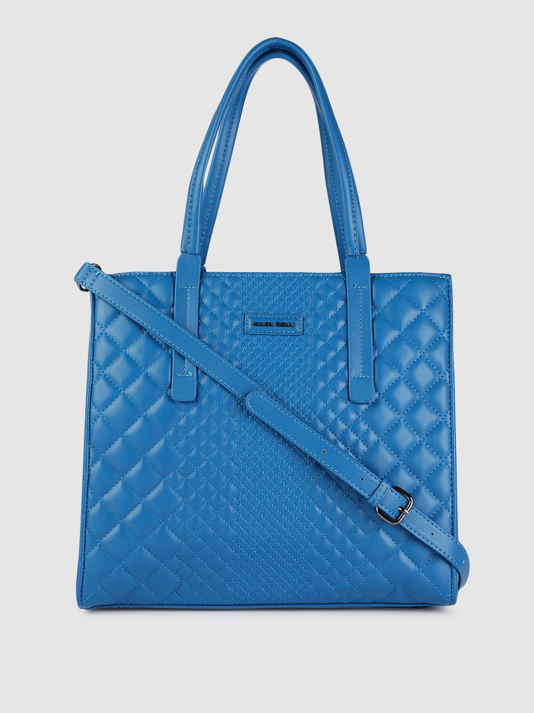 Allen Solly Blue Textured PU Structured Sling Bag with Quilted Price in India
