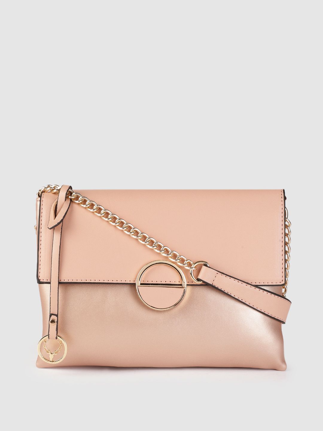 Allen Solly Pink Solid Sling Bag Price in India