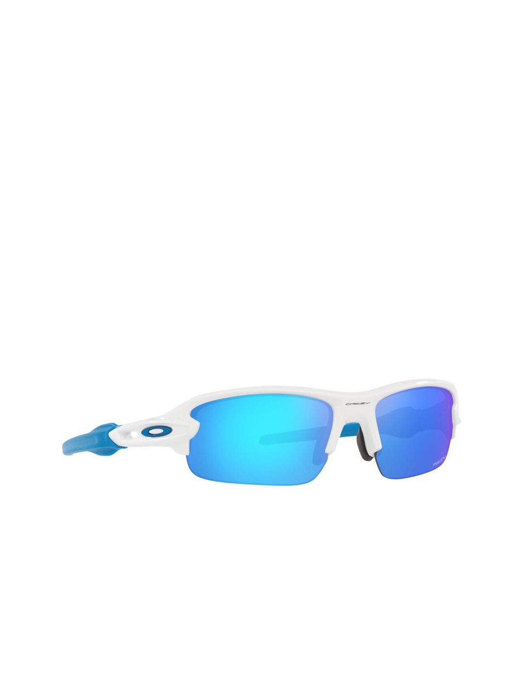 Oakley Junior Unisex Kids Blue Lens & White Sports Sunglasses with UV Protected Lens 888392562487