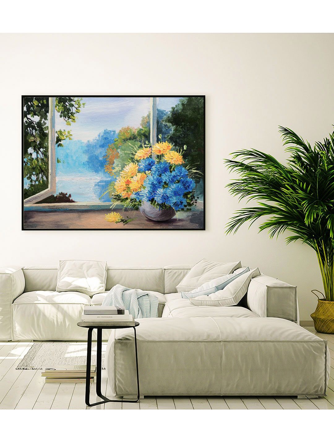 ARTSPACE Multi-Coloured Spring Flowers Canvas Painting Wall Art Price in India