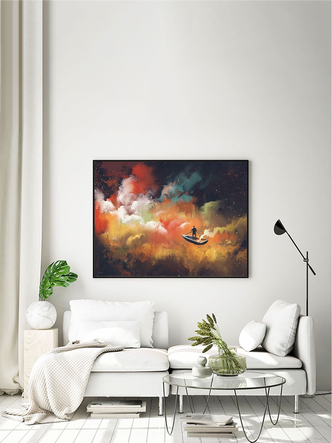 ARTSPACE Multi-Coloured Abstract Canvas Painting Price in India
