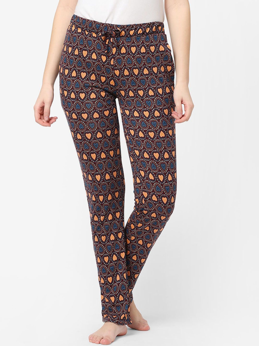 Sweet Dreams Women Brown Printed Lounge Pants Price in India